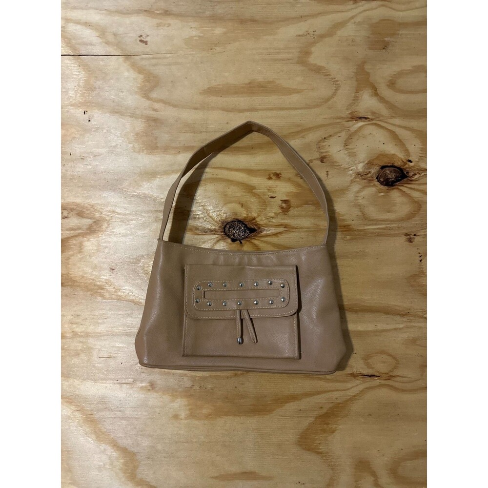 Y2K Tan Studded Shoulder Bag